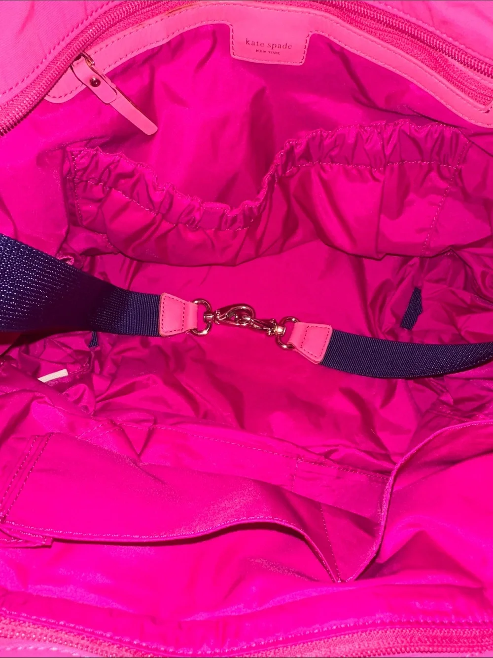 kate spade Pink Red Bow Baby Bag and Wristlet